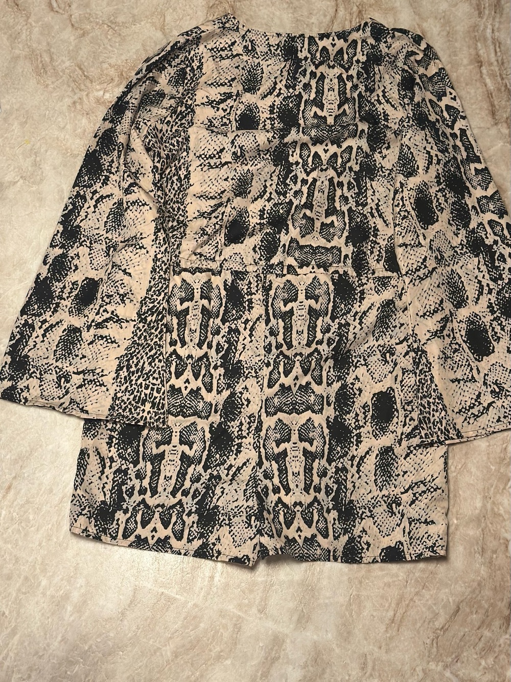 Nasty Gal | Snakeskin Print Wrap Romper, Size 6 (US) - Picture 2 of 3